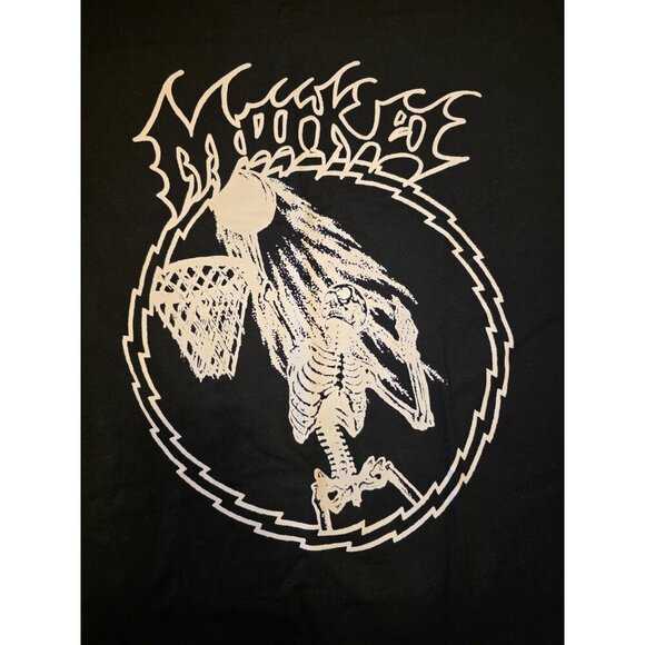 Market Studios Skeleton Dunk Till Death T-Shirt Mens SZ XL Black Graphic Tee - Picture 2 of 7